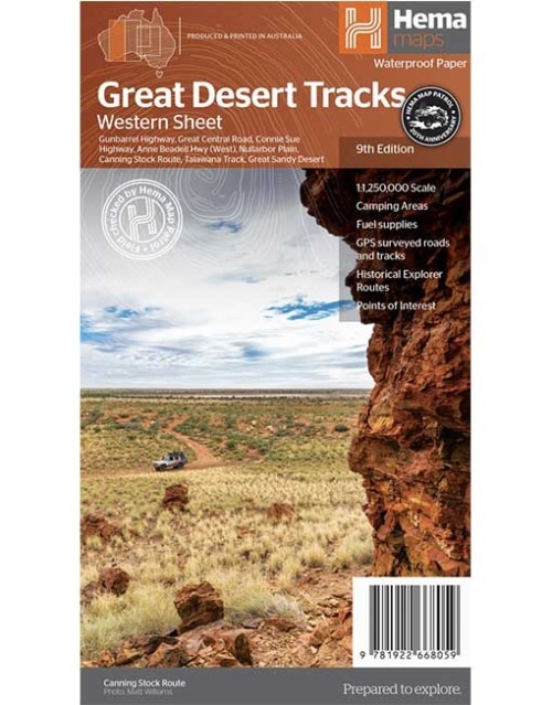 HEMA Great Desert Tracks Map - Western Sheet