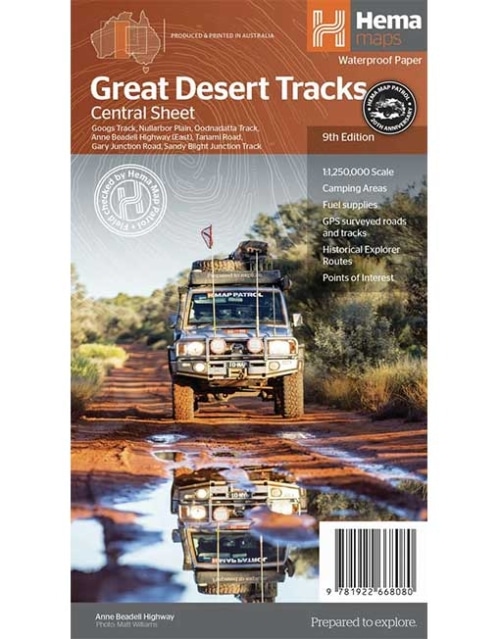 HEMA Great Desert Tracks Map - Central Sheet