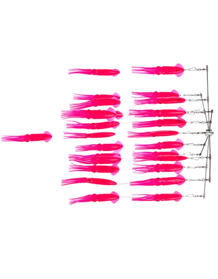 SEA PRO DREDGE 24" WITH 27 SQUIDS - PINK
