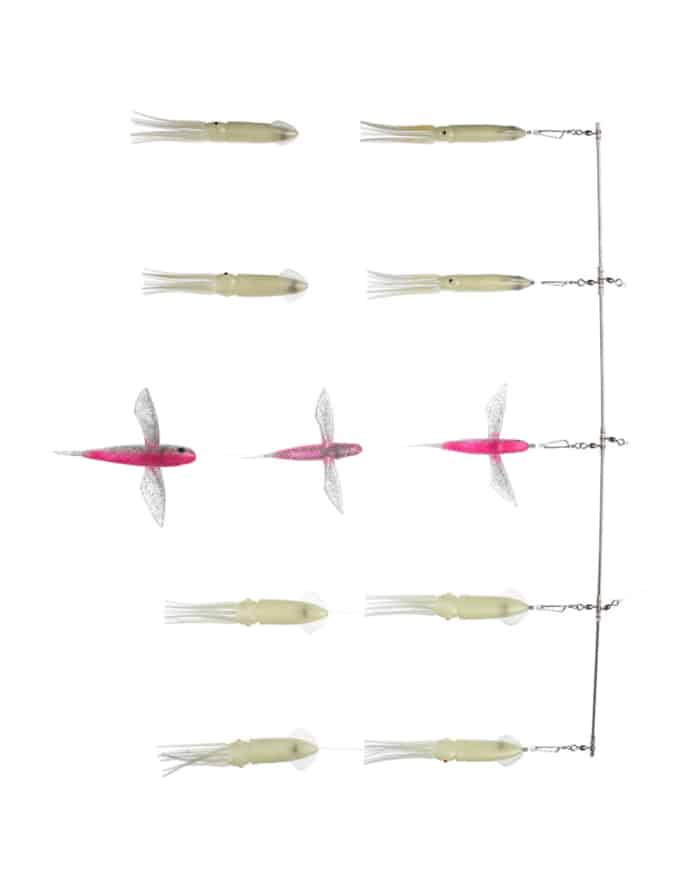 TEASER BAR 900mm - 8 SQUID + 3 BIRDS