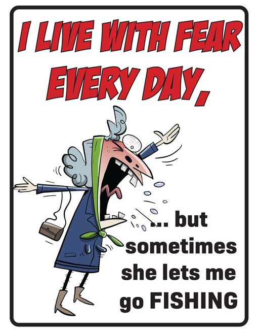 AFN TIN SIGN - LIVE WITH FEAR