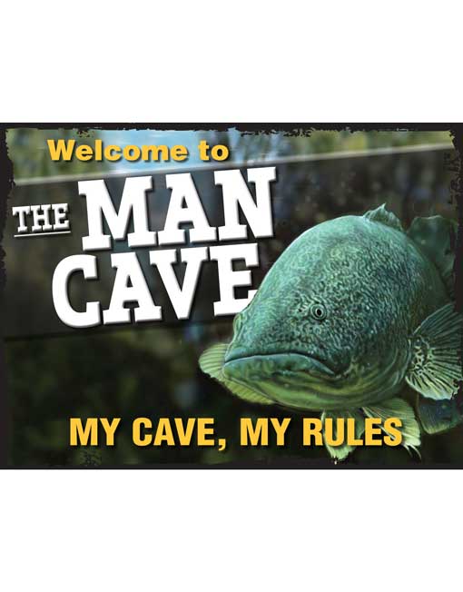 AFN TIN SIGN - MY CAVE MY RULES