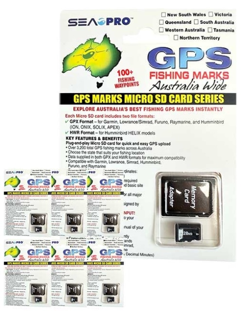 GPS Fishing Marks Micro SD Card Series