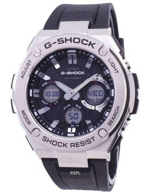 CASIO MEN'S G-SHOCK GSTS310-1A BLACK POLYURETHANE JAPANESE QUARTZ SPORT WATCH